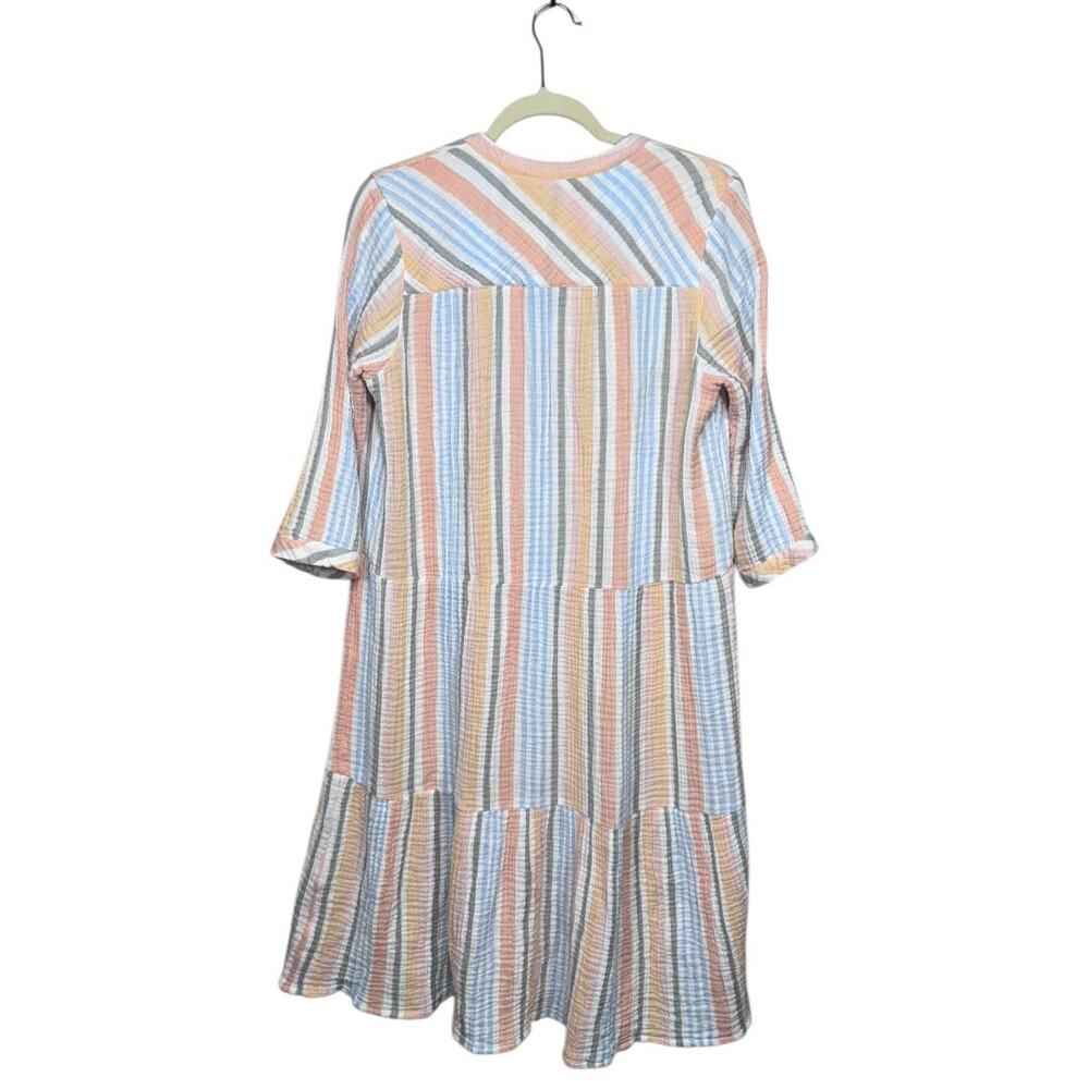 Soft Surroundings Laguna Crinkle Gauze Midi Dress - Size M - Picture 2 of 5